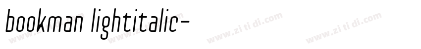 bookman lightitalic字体转换